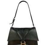 Balenciaga Crush Sling Shoulder Bag Black Leather