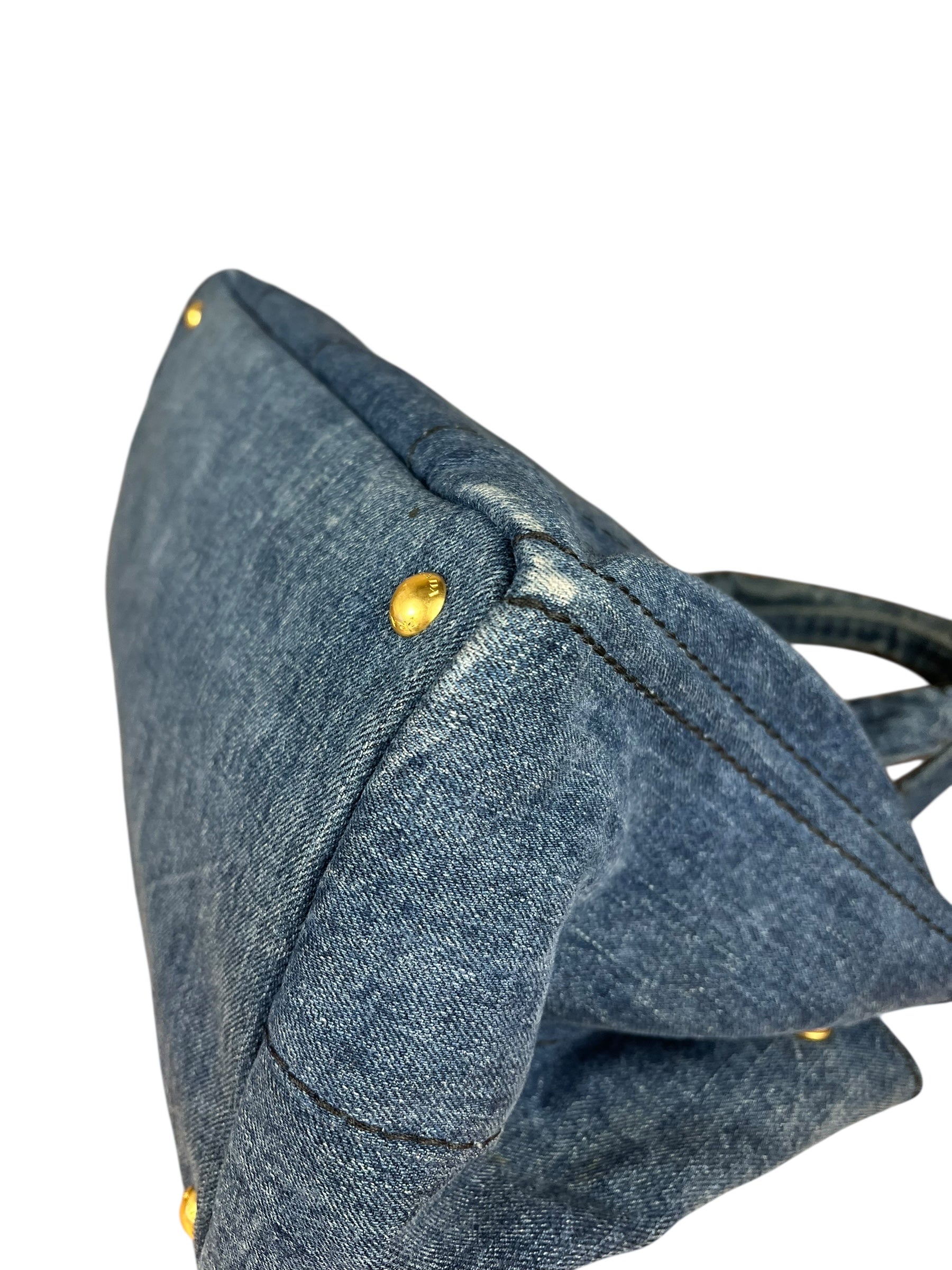 Prada Canapa Denim Tote Bag
