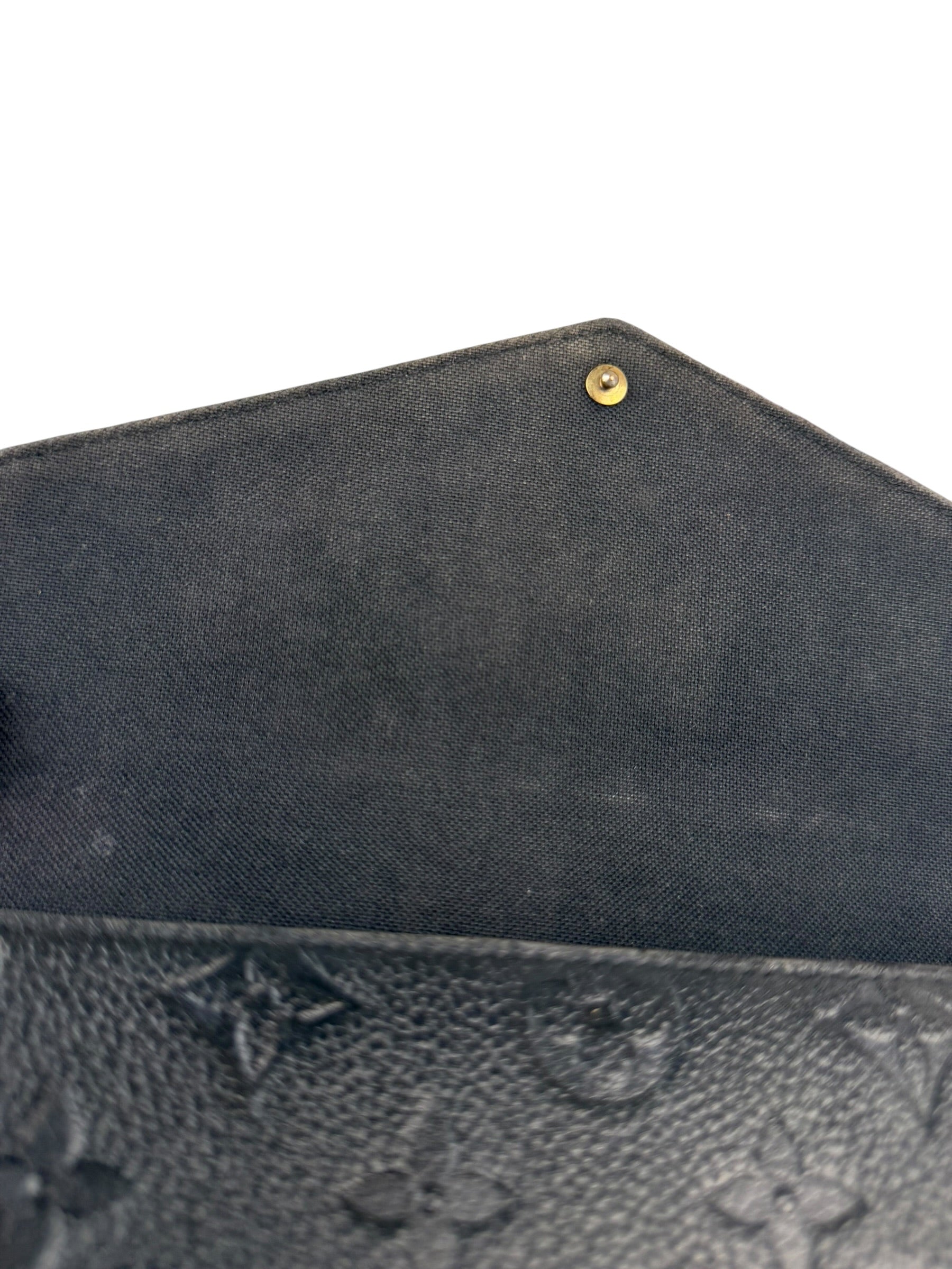 Louis Vuitton Black Leather Monogram Felicie Pochette