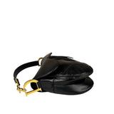 Christian Dior Black Calfskin Saddle Shoulder Bag