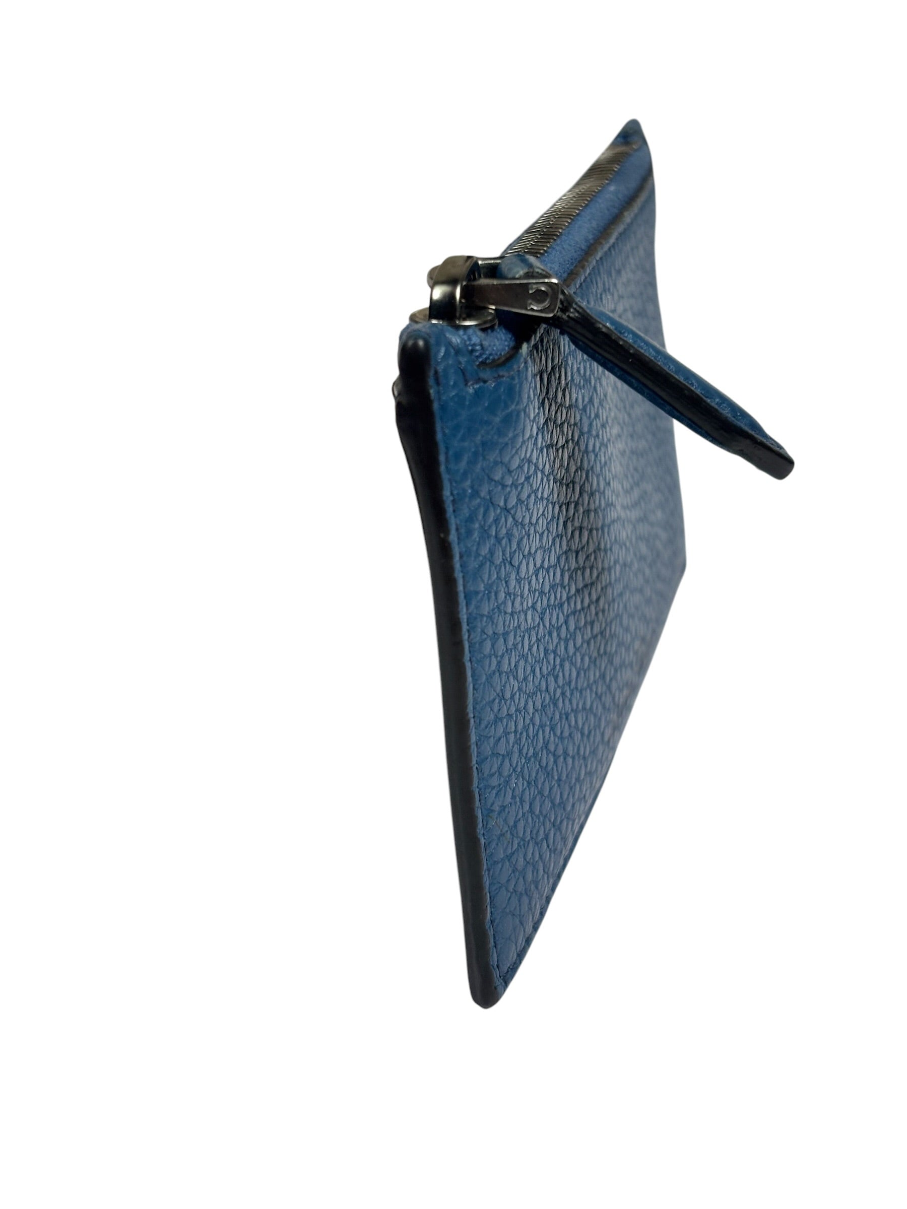 Salvatore Ferragamo Navy Calfskin Coin/Card Holder