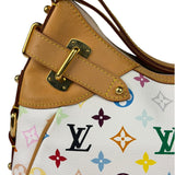Louis Vuitton White Murakami Greta Hobo Shoulder Bag