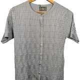 Fendi FF Grey Button Up Short Sleeve