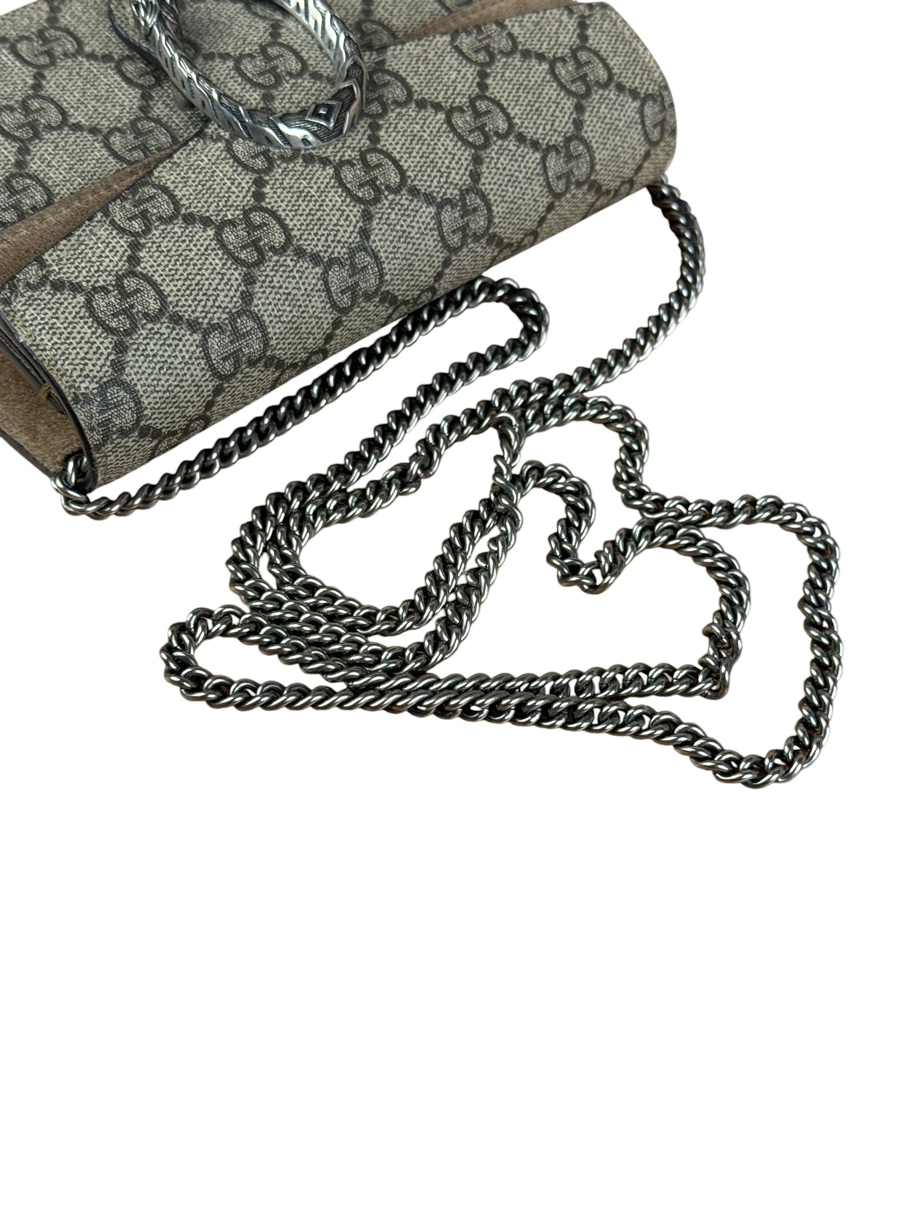 Gucci Dionysus GG Supreme Super Mini Bag Beige/Taupe