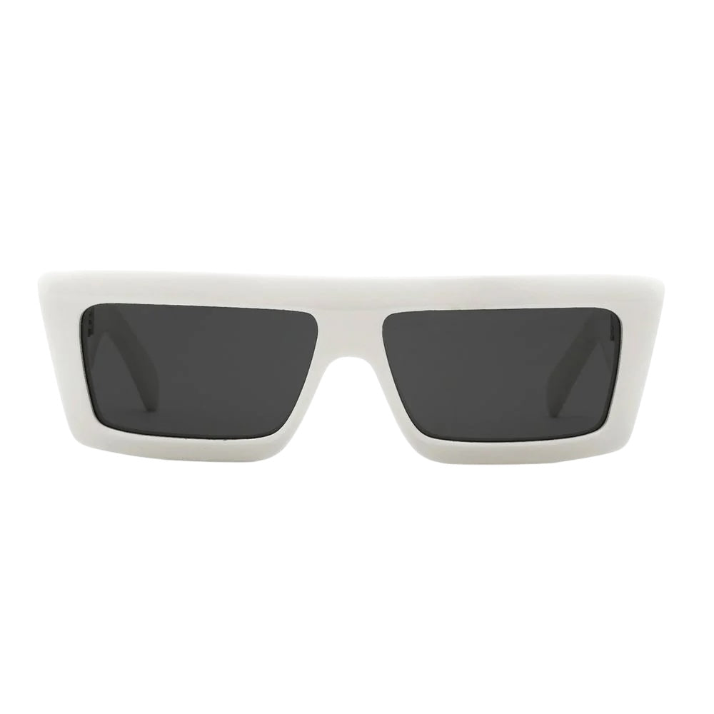 Celine Monochroms White Rectangular Sunglasses