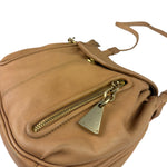 Chloe Orange Beige Calfskin See By Chloe Cherry Drawstring Saddle Crossbody Bag