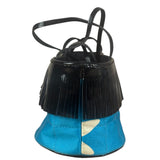 Chanel Vintage Patent Leather Fringe Mini Coco Bar Tote Bag 1998