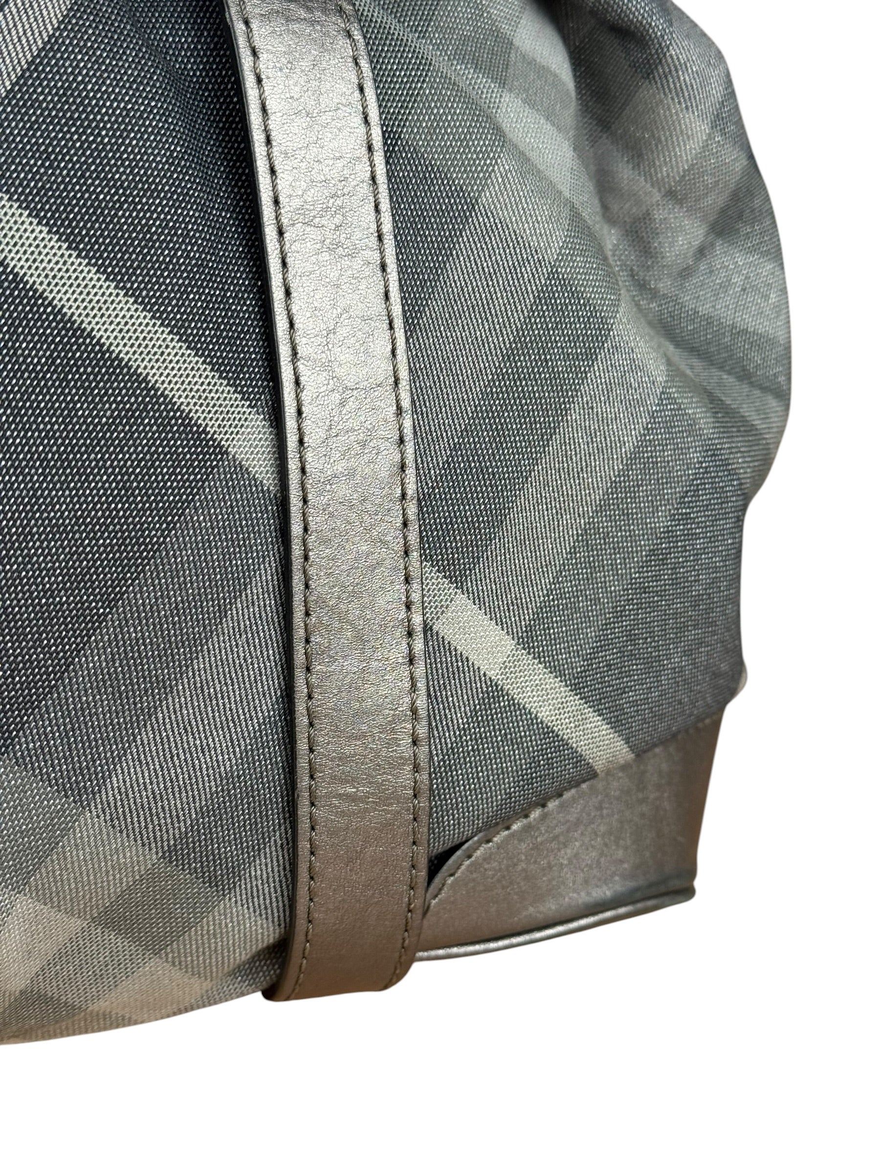 Burberry Vintage Grey Nova Check Shoulder Bag