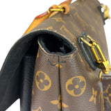 Louis Vuitton Black Leather/ Monogram Marignan 2Way Bag