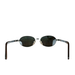 Ferragamo Circle Frame Gray Sunglasses