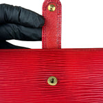 Louis Vuitton Vintage Red Epi Leather Agenda Cover Pochette