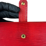 Louis Vuitton Vintage Red Epi Leather Agenda Cover Pochette