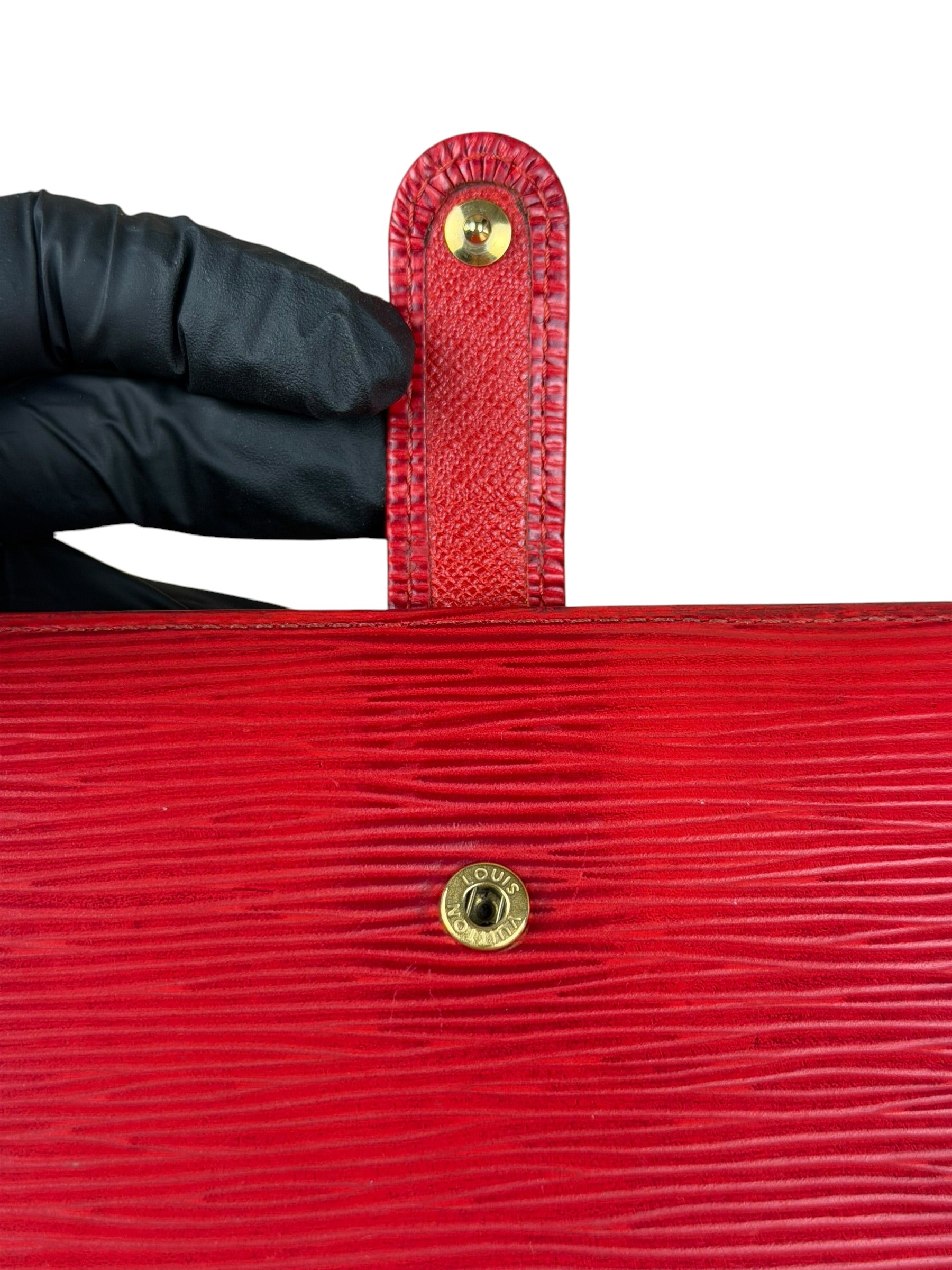Louis Vuitton Vintage Red Epi Leather Agenda Cover Pochette
