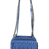 Miu Miu Blue Leather Chain Camera 2Way Shoulder Bag