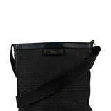 Christian Dior Black Leather Trim Canvas Dior Print Crossbody Bag