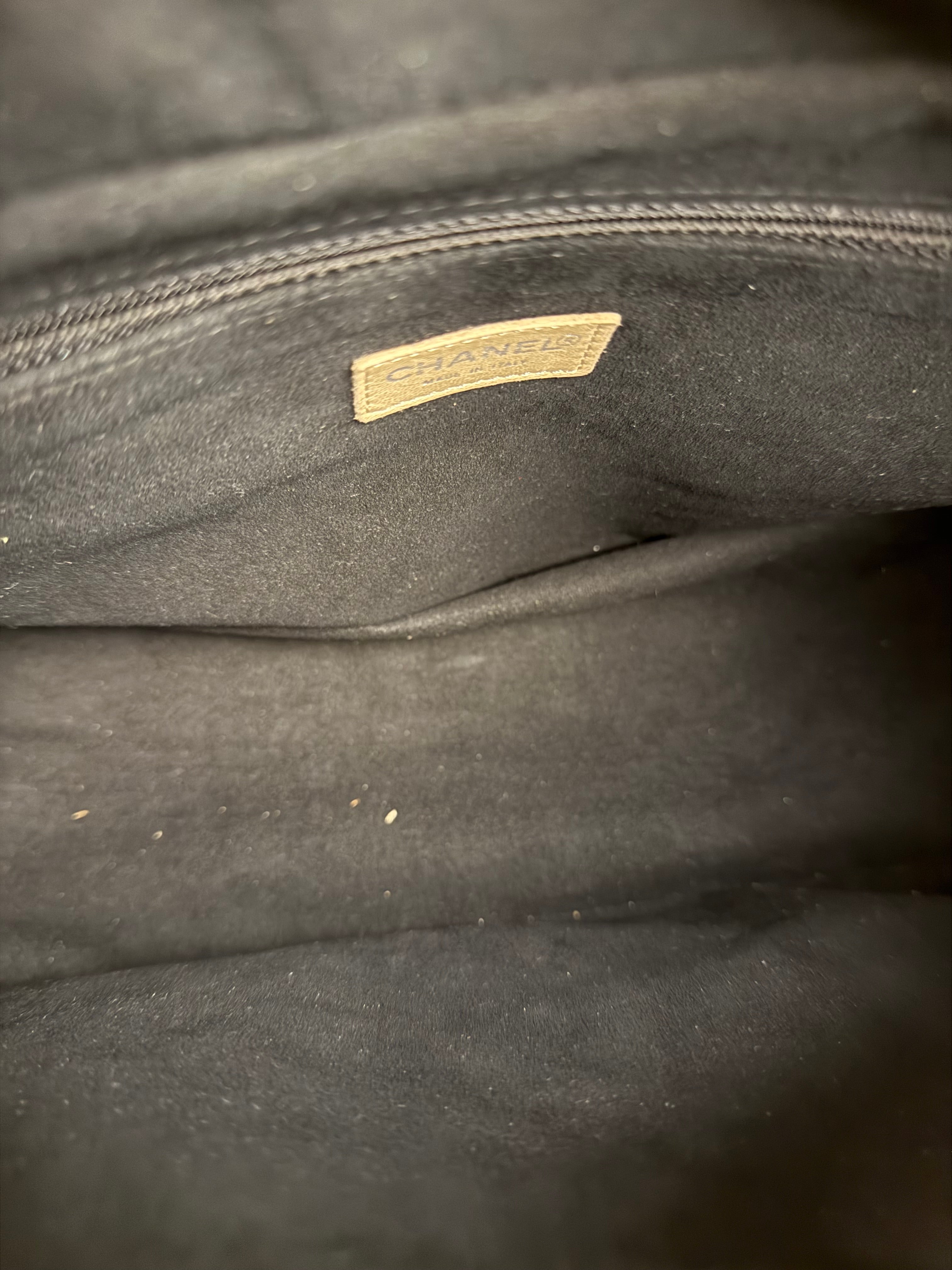 Chanel Vintage Patent Chocolate Bar Bowler Bag