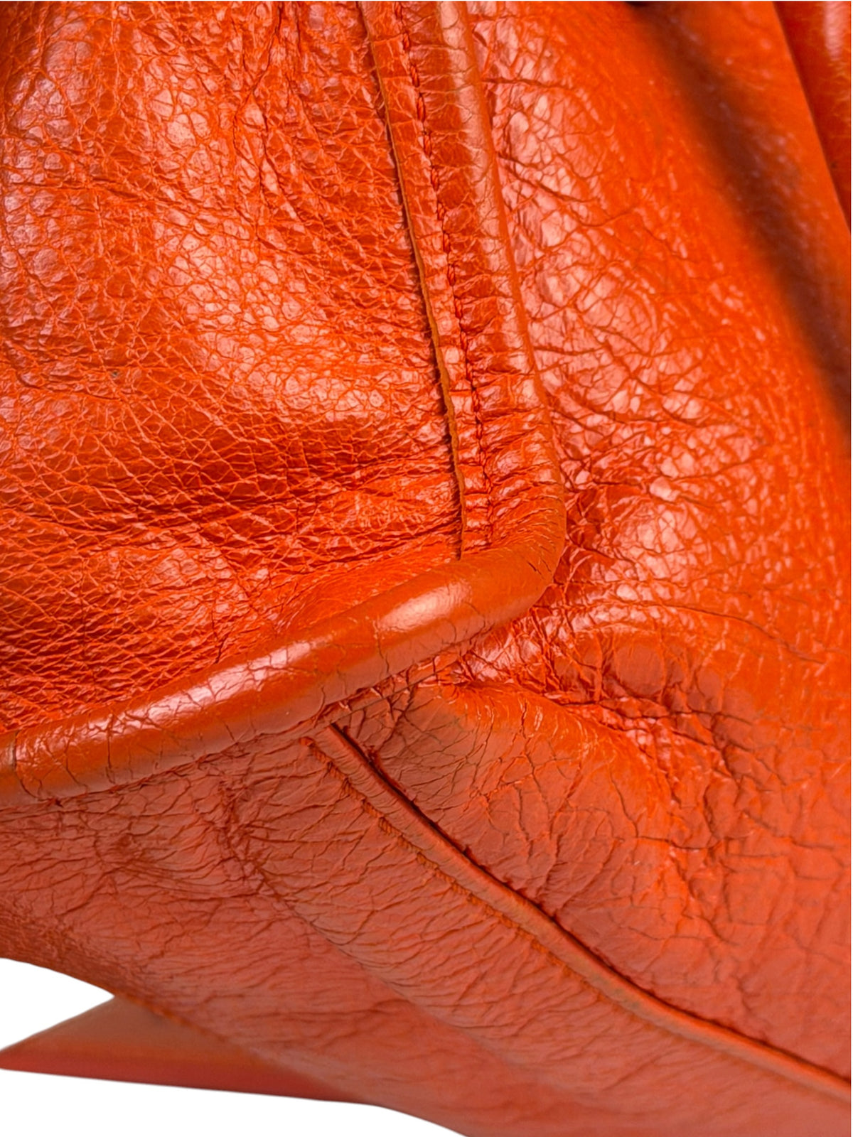 Balenciaga Red Leather Mini City Bag