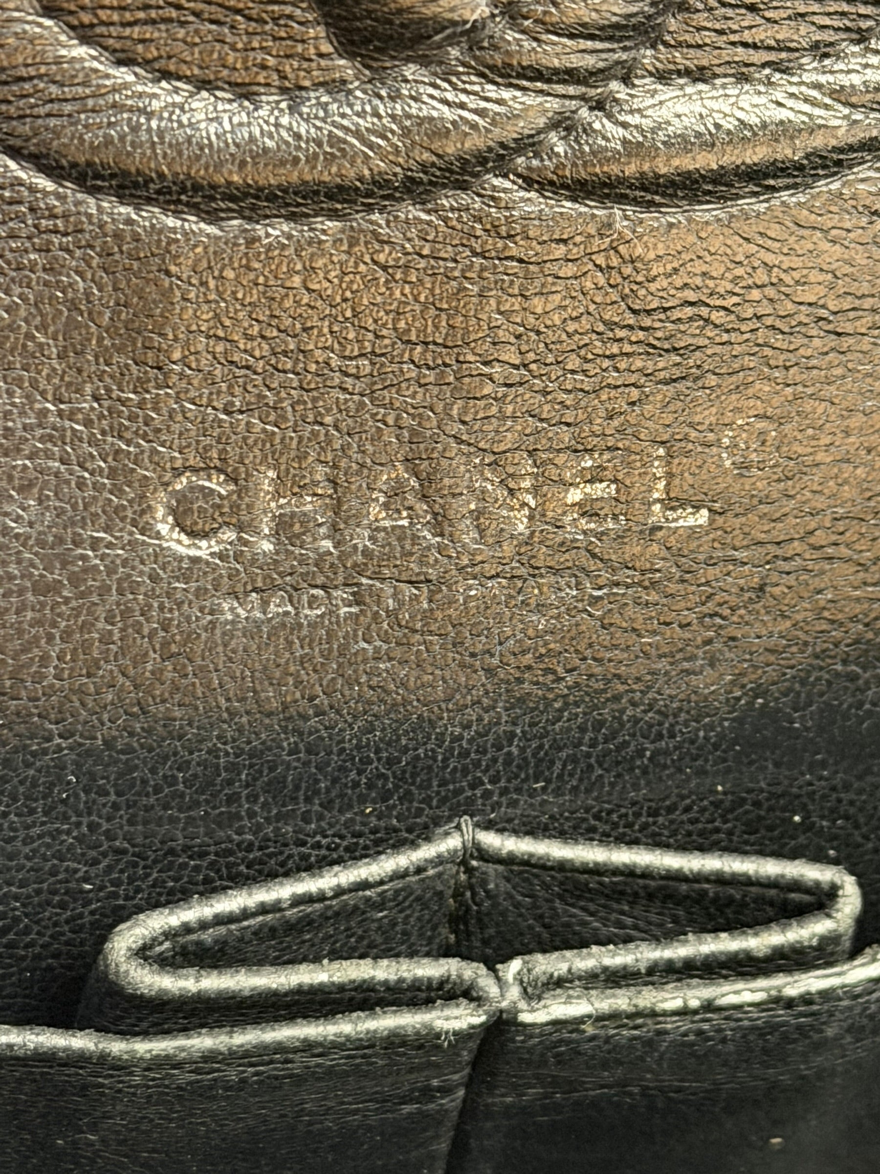 Chanel Black Patent Quilted Leather Double Flap Bag