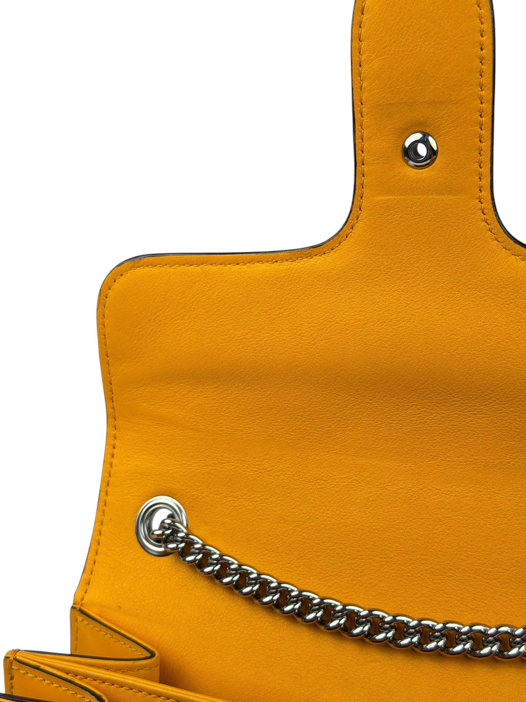 Gucci Orange GG Polished Leather Shoulder Bag