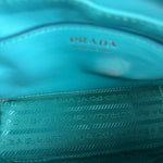 Prada Teal Diagramme Leather Chain Crossbody