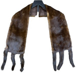 Vintage Brown Fur Tailed Shawl
