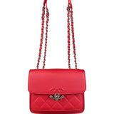 Chanel Red Calfskin Small Box Flap 2017