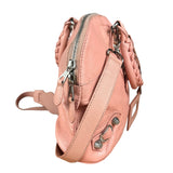 Balenciaga Pink Moto Leather Dome 2Way City Bag