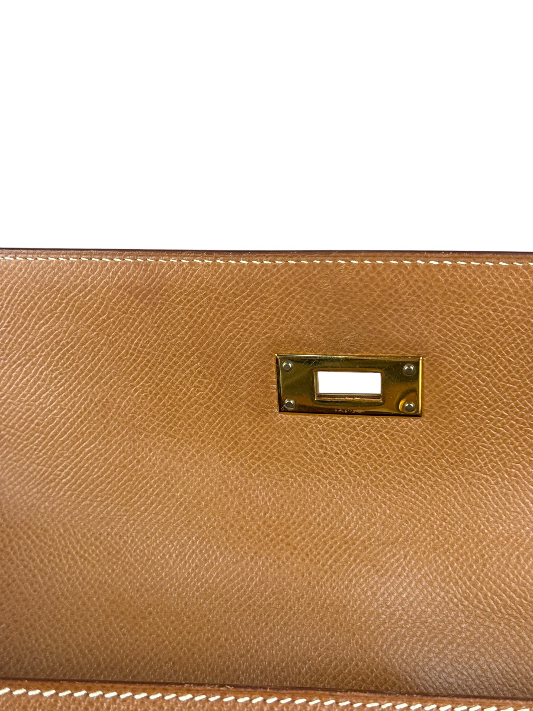Hermes Kelly 32 Sellier Epsom Gold Handbag 1995