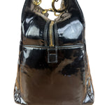 Chanel Black Patent Quilted Leather Timeless Shopping Tote Bag 2002