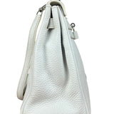 Hermes Kelly 32 White Clemence Leather Handbag 2008