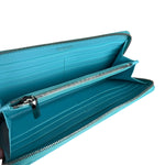 Tiffany & Co Blue Gradient Leather Long Zippy Wallet