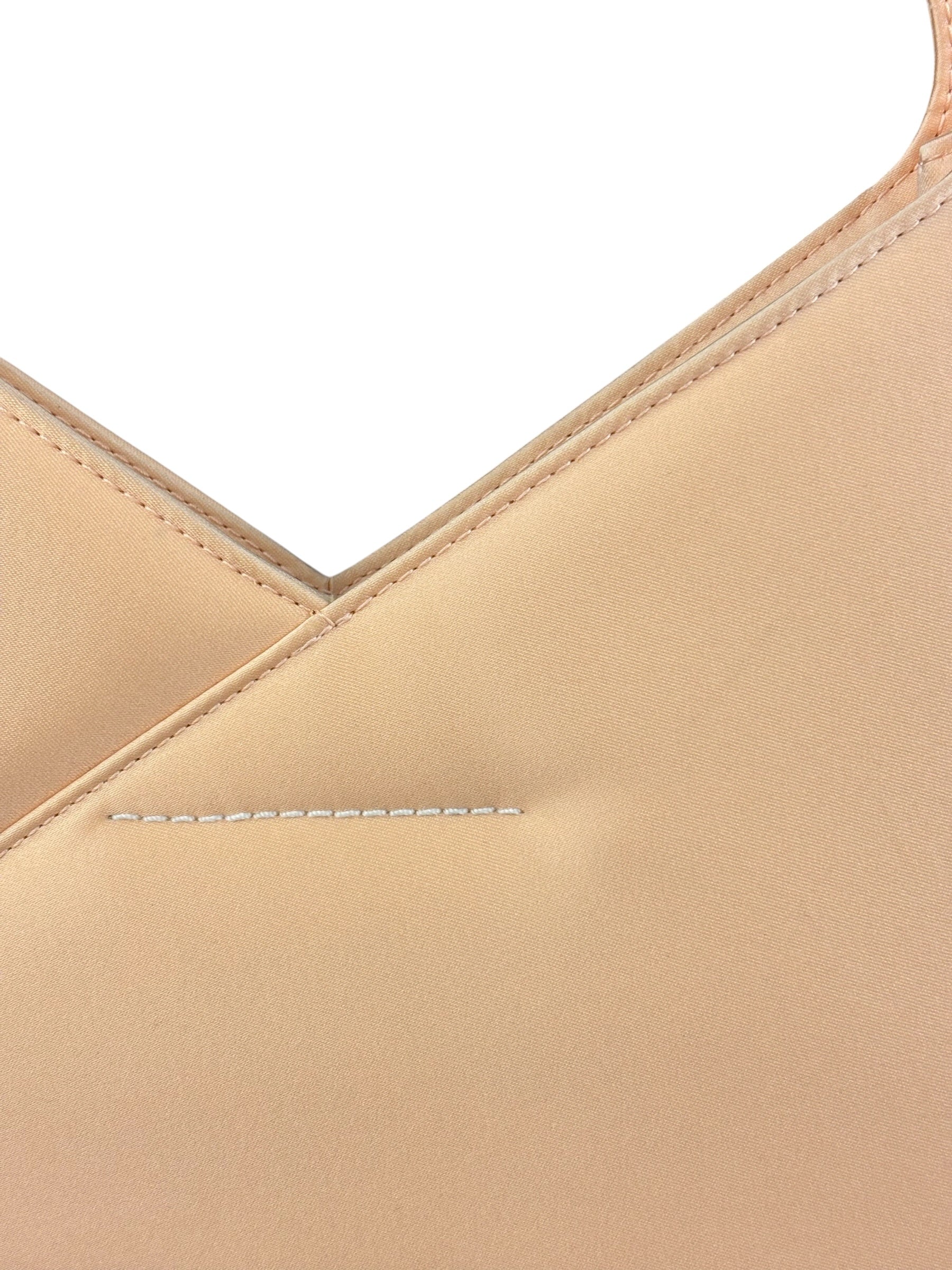 Maison Margiela MM6 Peach Satin Accordion Shoulder Bag