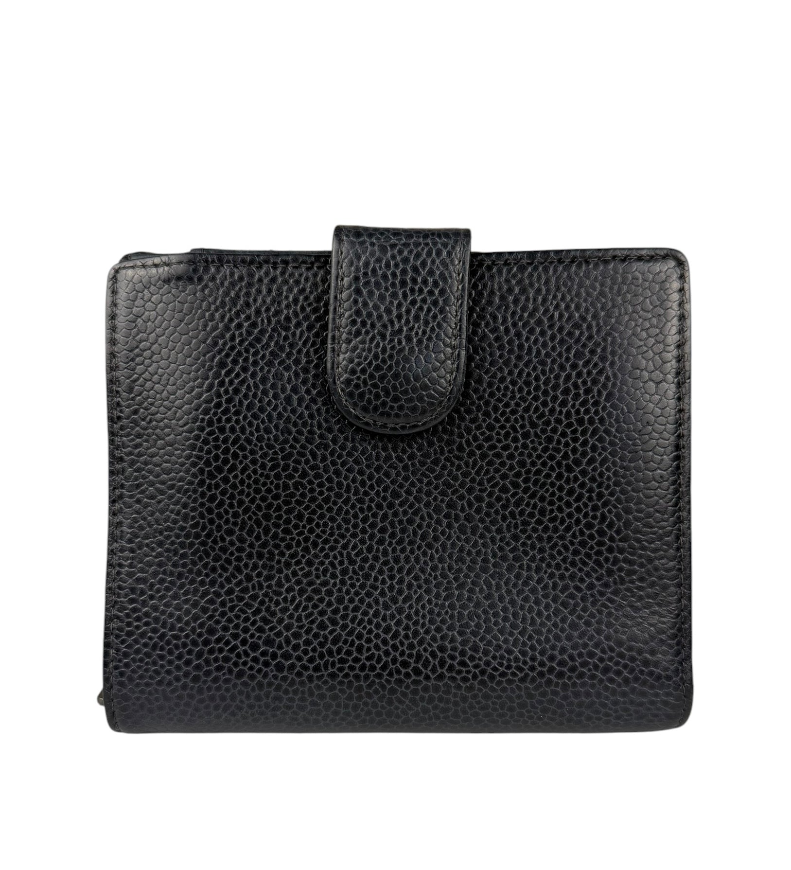 Chanel Navy Blue Leather Caviar Wallet