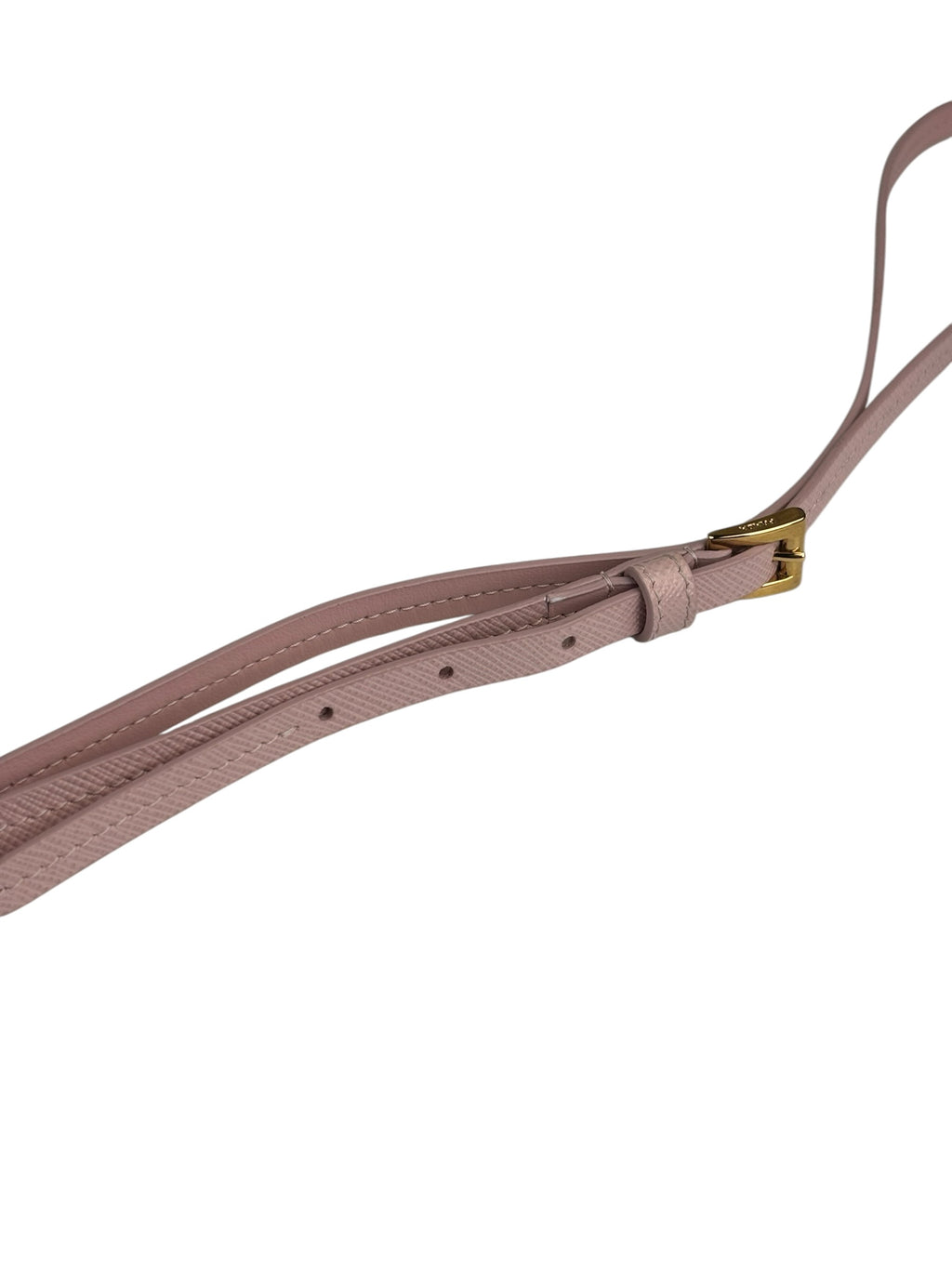 Prada Alabaster Saffiano Leather Key Holder