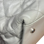 Chanel Vintage White Quilted Leather Chain Me Tote 2010