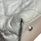 Chanel Vintage White Quilted Leather Chain Me Tote 2010