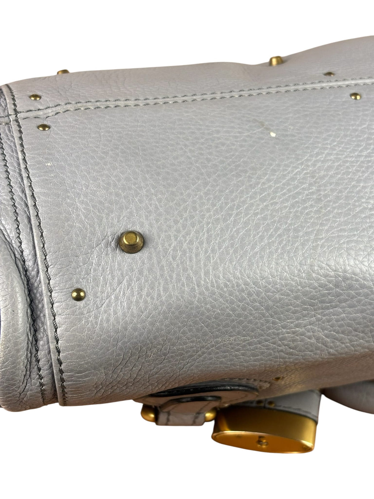 Chloe Grey Leather Paddington Handbag