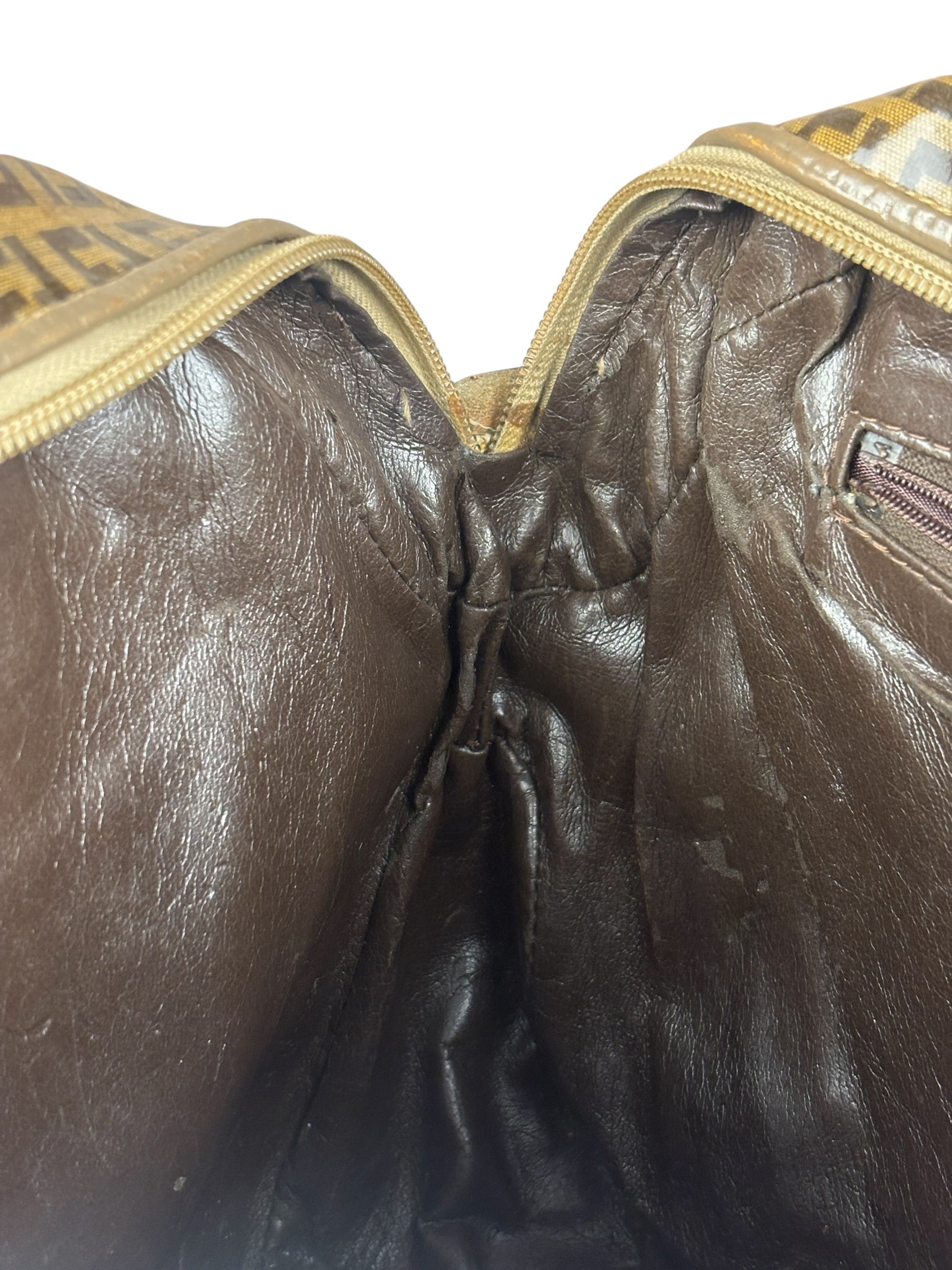 Fendi Vintage FF Brown PVC Handbag