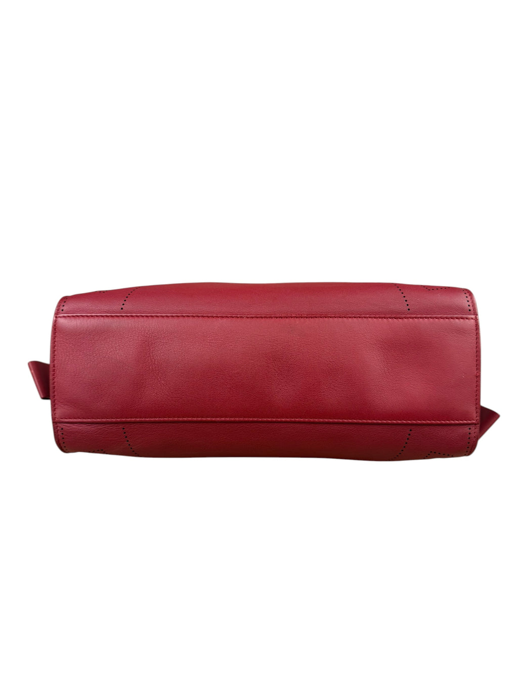 Balenciaga Red Leather Blackout City Two-Way Bag