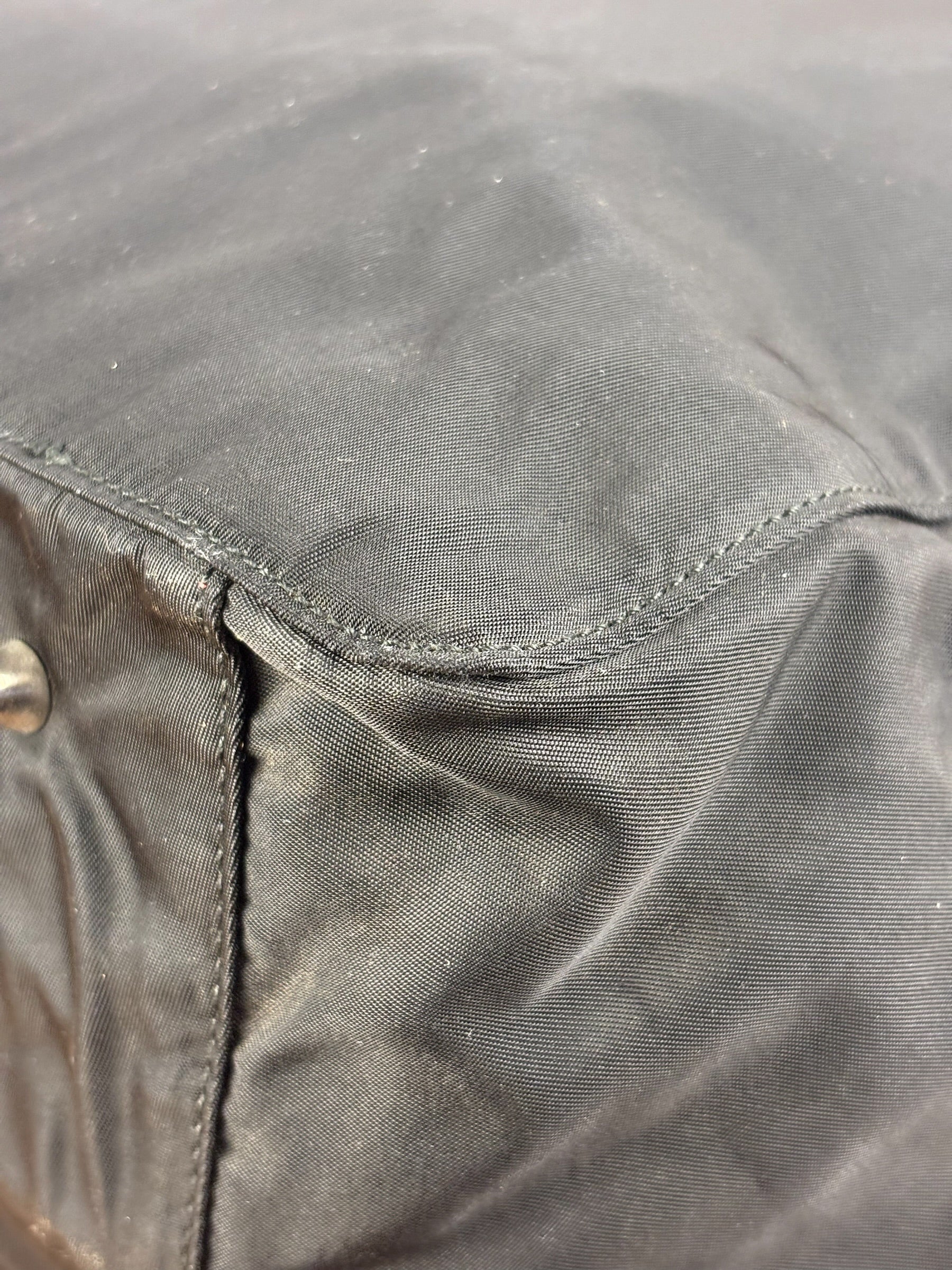 Prada Vintage Black Tessuto Nylon Travel Bag