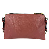Burberry Pale Orchid Pink Leather Check-Embossed Peyton Crossbody