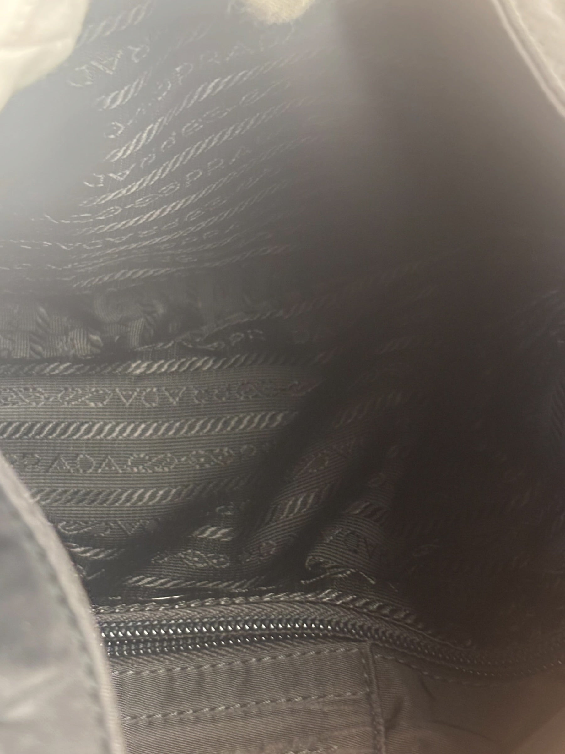 Prada Vintage Black Nylon Hobo Shoulder Bag