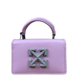 Off-White Purple Leather Micro Jitney 0.5 Two-Way Bag