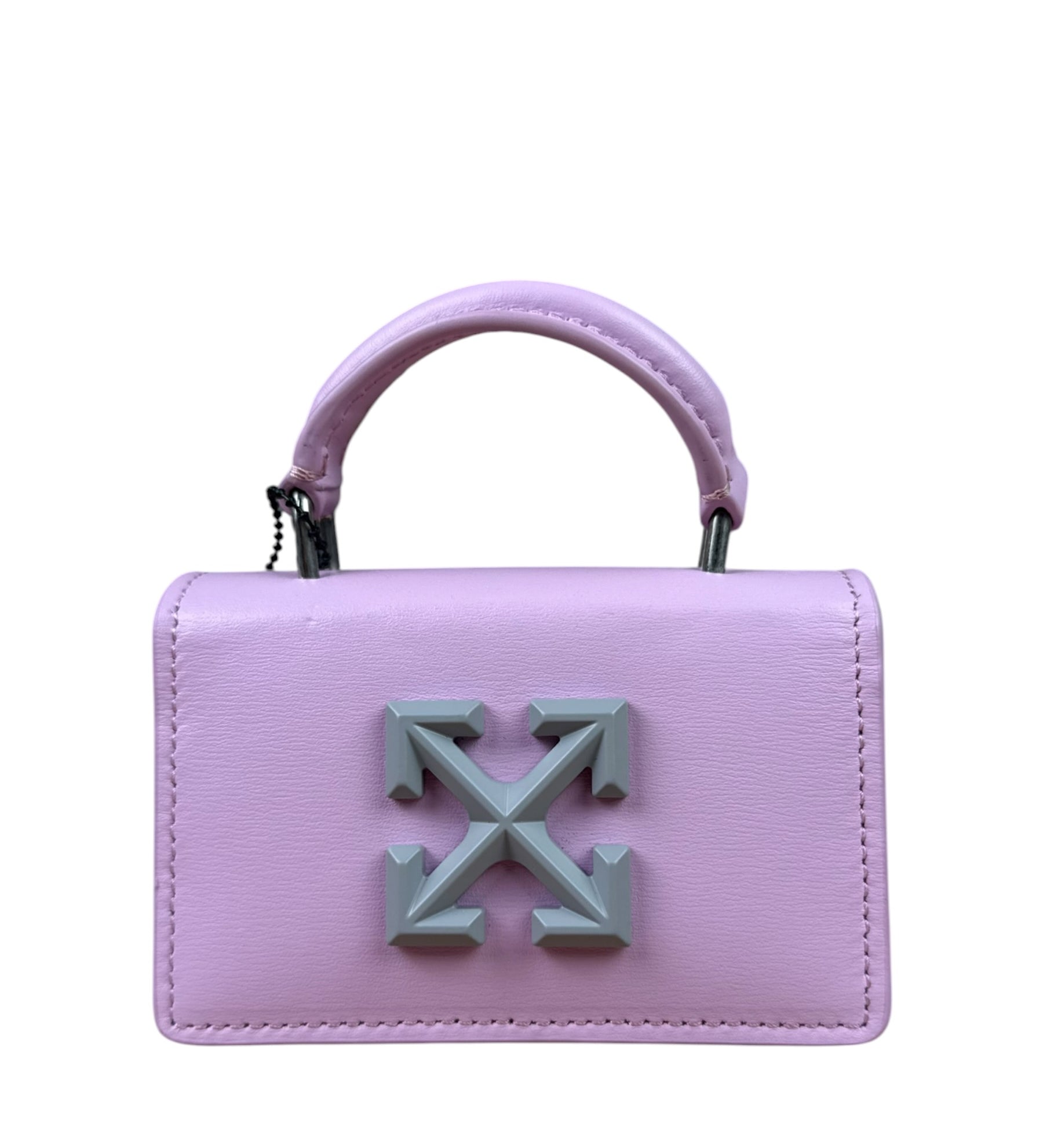 Off-White Purple Leather Micro Jitney 0.5 Two-Way Bag
