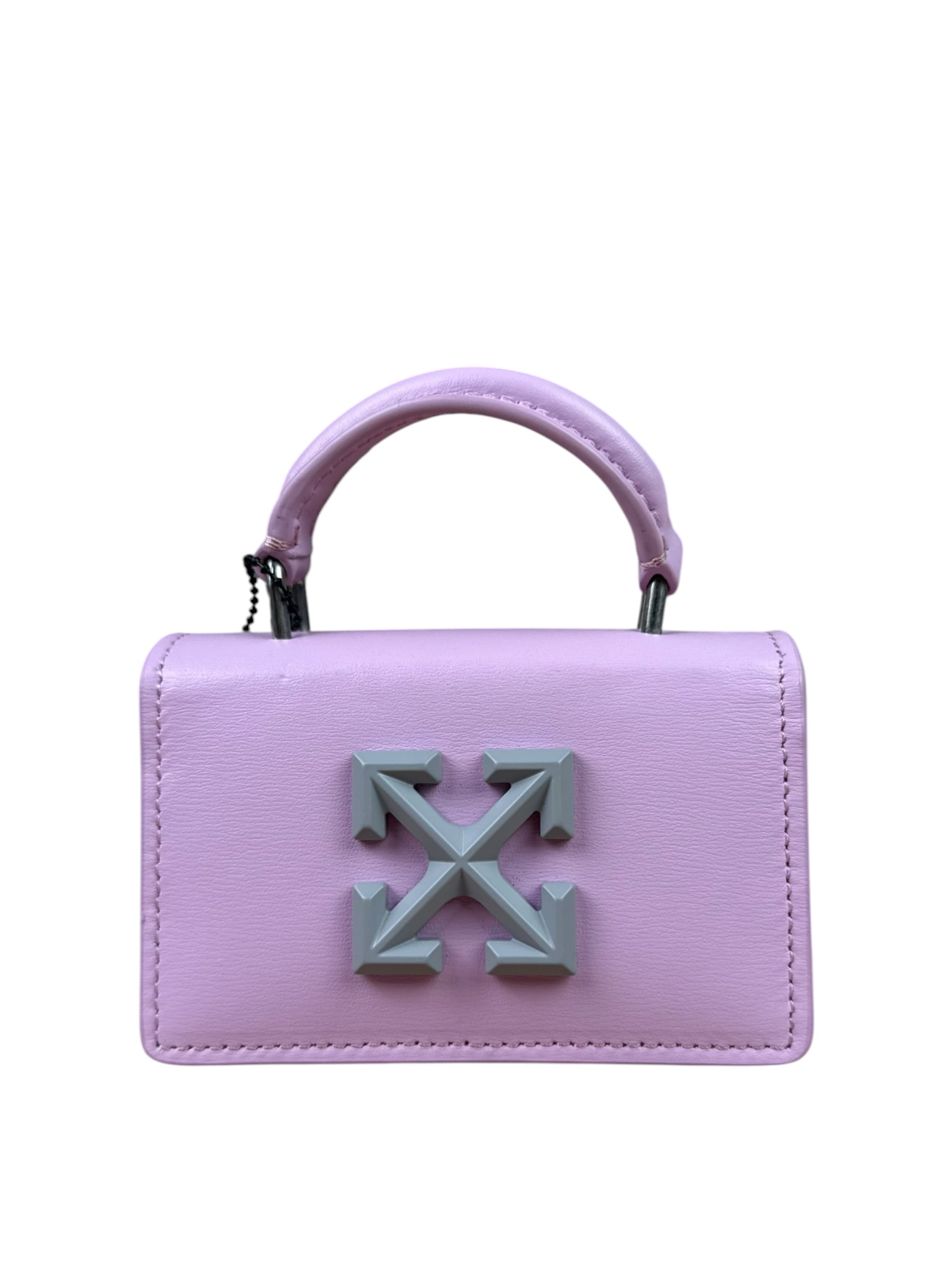 Off-White Purple Leather Micro Jitney 0.5 Two-Way Bag