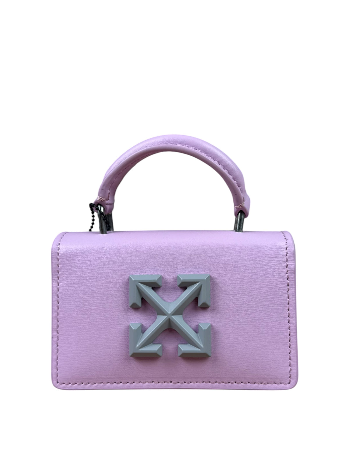 Off-White Purple Leather Micro Jitney 0.5 Two-Way Bag