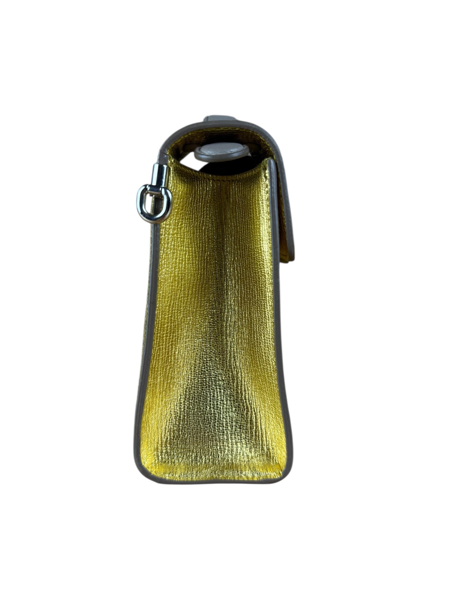 Christian Dior Diorever Gold Leather Clutch Bag