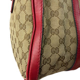 Gucci Beige/Red Leather GG Joy Boston Two-Way Bag