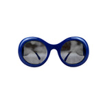 Chanel Vintage Blue Round Frame Sunglasses