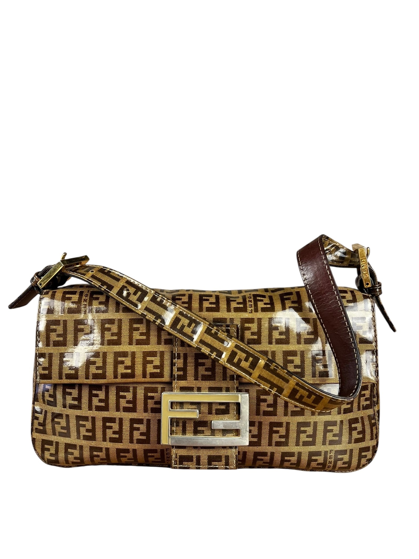 Fendi FF PVC Coated Canvas Baguette